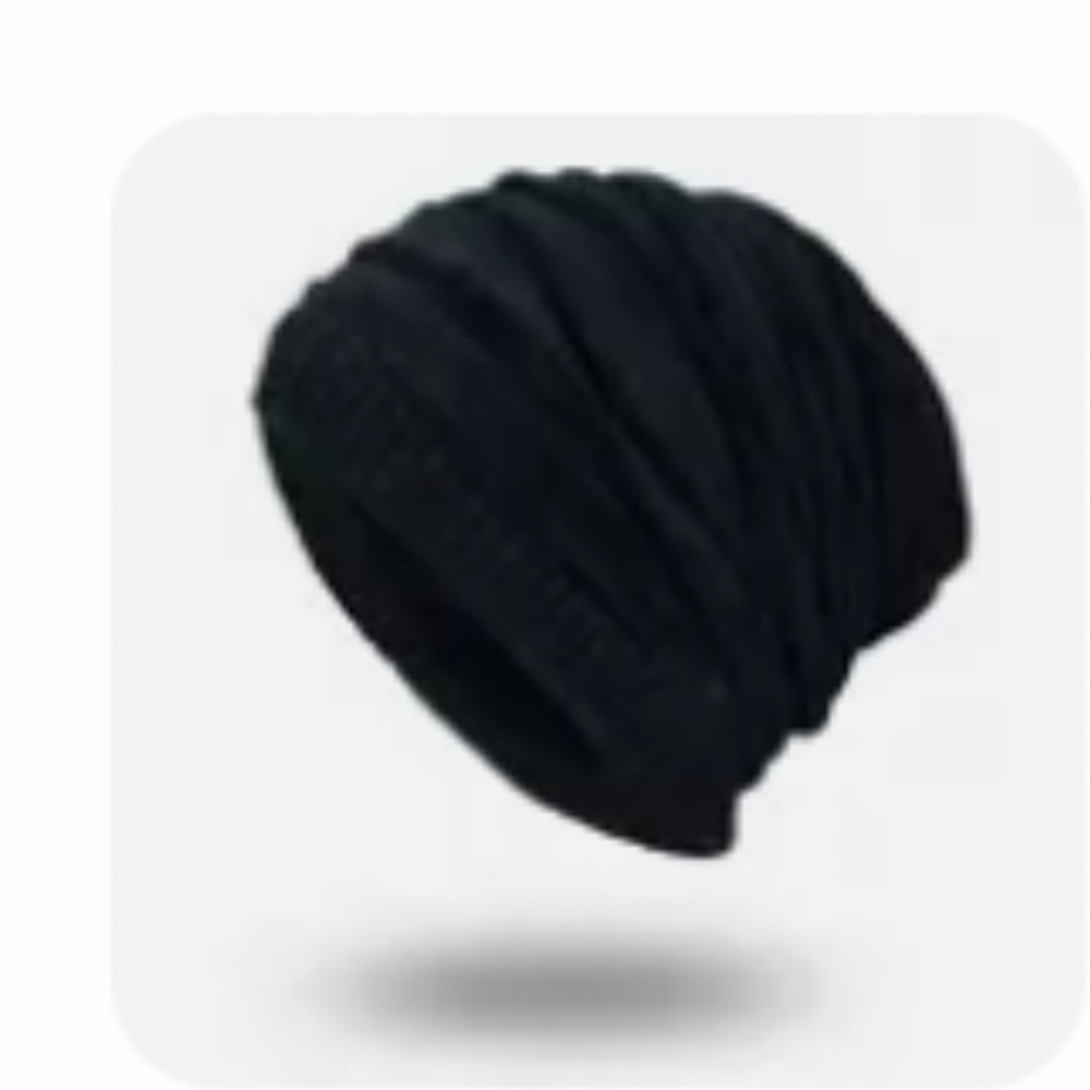 US Men’s Women’s knit baggy beanie oversized winter warm hat.